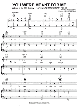 page one of You Were Meant For Me (Piano, Vocal & Guitar Chords (Right-Hand Melody))