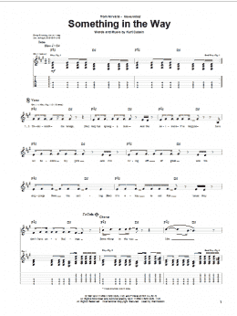 page one of Something In The Way (Guitar Tab)