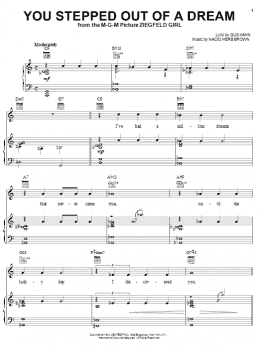 page one of You Stepped Out Of A Dream (Piano, Vocal & Guitar Chords (Right-Hand Melody))