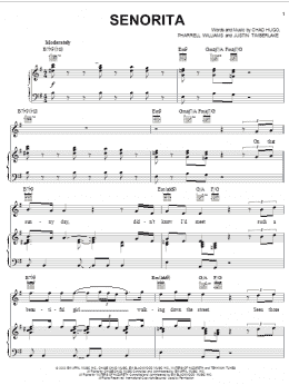 page one of Señorita (Piano, Vocal & Guitar Chords (Right-Hand Melody))