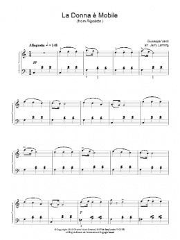 page one of La Donna e Mobile (Piano Solo)