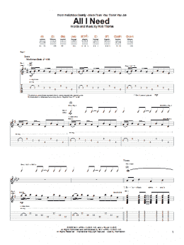 page one of All I Need (Guitar Tab)