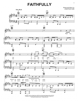 page one of Faithfully (Piano, Vocal & Guitar Chords (Right-Hand Melody))