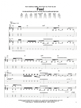 page one of Feel (Guitar Tab)