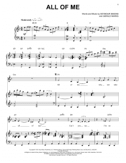 page one of All Of Me (Piano & Vocal)