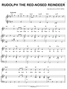 page one of Rudolph The Red-Nosed Reindeer (Piano & Vocal)