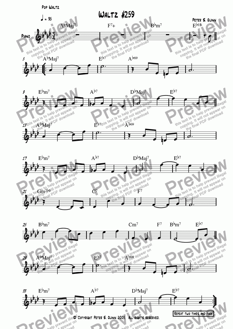 Waltz 259 Download Sheet Music Pdf File