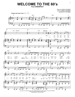 page one of Welcome To The 60's (Piano & Vocal)