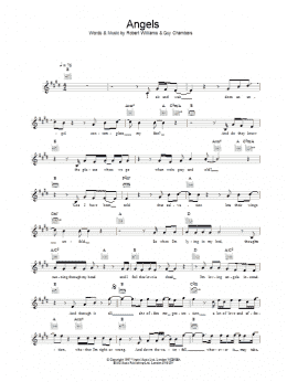 page one of Angels (Lead Sheet / Fake Book)