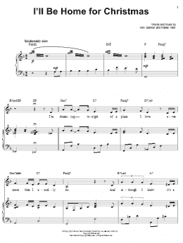 page one of I'll Be Home For Christmas (Piano, Vocal & Guitar Chords (Right-Hand Melody))