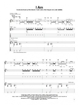 page one of I Am (Guitar Tab)