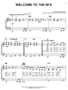 page one of Welcome To The 60's (Easy Piano)