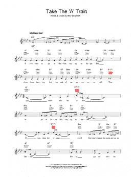 page one of Take The "A" Train (Lead Sheet / Fake Book)