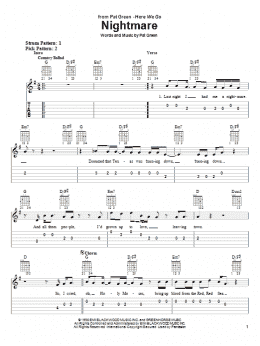 page one of Nightmare (Easy Guitar Tab)