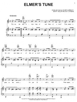 page one of Elmer's Tune (Piano, Vocal & Guitar Chords (Right-Hand Melody))