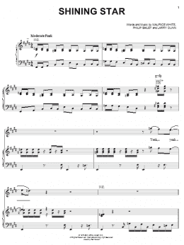 page one of Shining Star (Piano, Vocal & Guitar Chords (Right-Hand Melody))