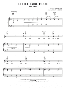 page one of Little Girl Blue (Piano, Vocal & Guitar Chords (Right-Hand Melody))