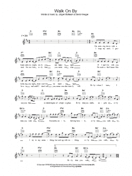 page one of Walk On By (Lead Sheet / Fake Book)