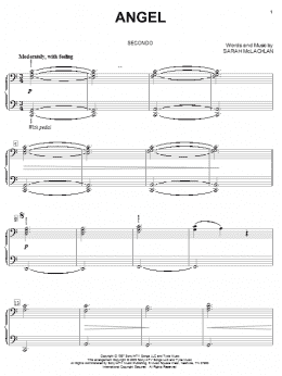 page one of Angel (Piano Duet)