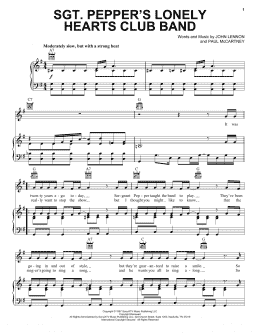 page one of Sgt. Pepper's Lonely Hearts Club Band (Piano, Vocal & Guitar Chords (Right-Hand Melody))