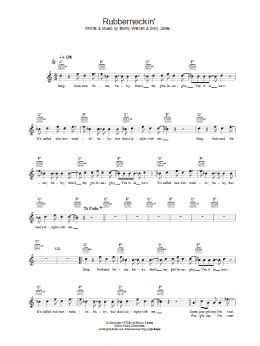 page one of Rubberneckin' (Lead Sheet / Fake Book)