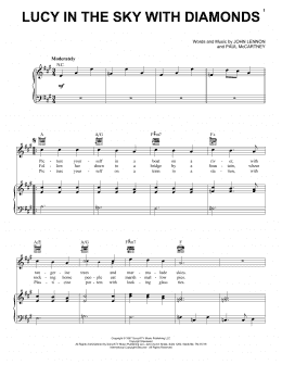 page one of Lucy In The Sky With Diamonds (Piano, Vocal & Guitar Chords (Right-Hand Melody))