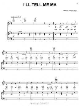 page one of I'll Tell Me Ma (Piano, Vocal & Guitar Chords (Right-Hand Melody))