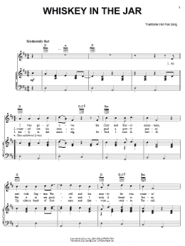 page one of Whiskey In The Jar (Piano, Vocal & Guitar Chords (Right-Hand Melody))