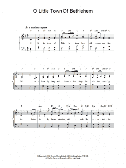 page one of O Little Town Of Bethlehem (Easy Piano)