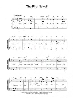 page one of The First Nowell (Easy Piano)