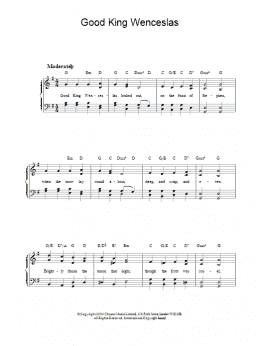 page one of Good King Wenceslas (Easy Piano)