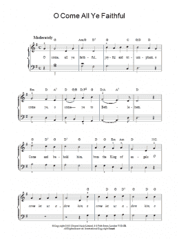 page one of O Come, All Ye Faithful (Adeste Fideles) (Piano Solo)