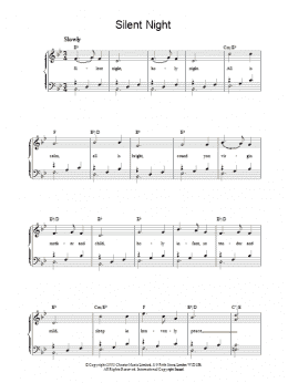 page one of Silent Night (Easy Piano)