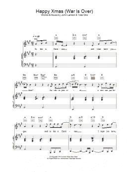 page one of Happy Xmas (War Is Over) (Piano, Vocal & Guitar Chords)