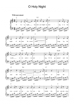 page one of O Holy Night (Piano Solo)