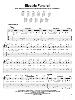 page one of Electric Funeral (Easy Guitar Tab)