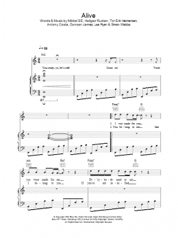 page one of Alive (Piano, Vocal & Guitar Chords)