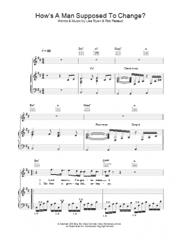 page one of How's A Man Supposed To Change? (Piano, Vocal & Guitar Chords)