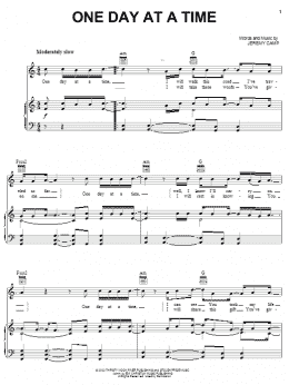 page one of One Day At A Time (Piano, Vocal & Guitar Chords (Right-Hand Melody))