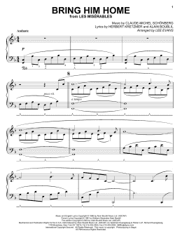 page one of Bring Him Home (from Les Miserables) (Piano Solo)