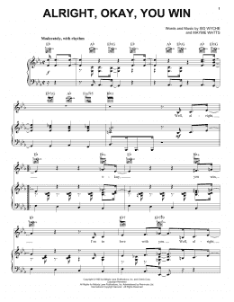 page one of Alright, Okay, You Win (Piano, Vocal & Guitar Chords (Right-Hand Melody))