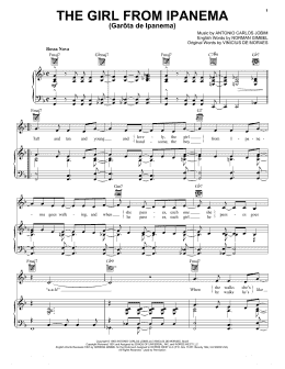 page one of The Girl From Ipanema (Garota De Ipanema) (Piano, Vocal & Guitar Chords (Right-Hand Melody))