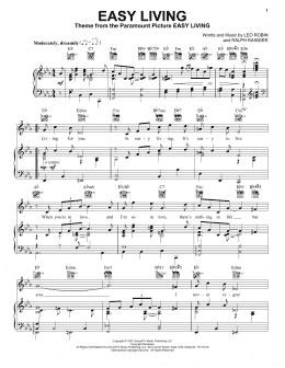 page one of Easy Living (Piano, Vocal & Guitar Chords (Right-Hand Melody))