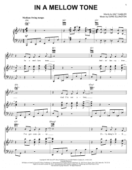 page one of In A Mellow Tone (Piano, Vocal & Guitar Chords (Right-Hand Melody))