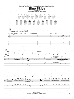 page one of Blue Skies (Guitar Tab)