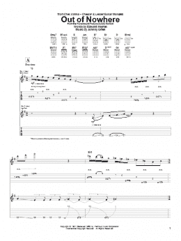 page one of Out Of Nowhere (Guitar Tab)