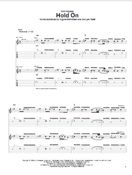 page one of Hold On (Guitar Tab)