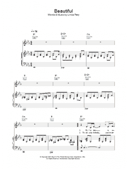 page one of Beautiful (Piano, Vocal & Guitar Chords)