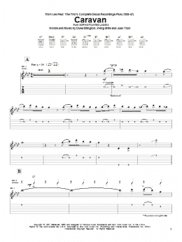 page one of Caravan (Guitar Tab)