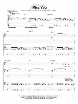 page one of I Miss You (Guitar Tab)